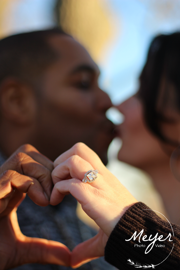 kissing and showing ring