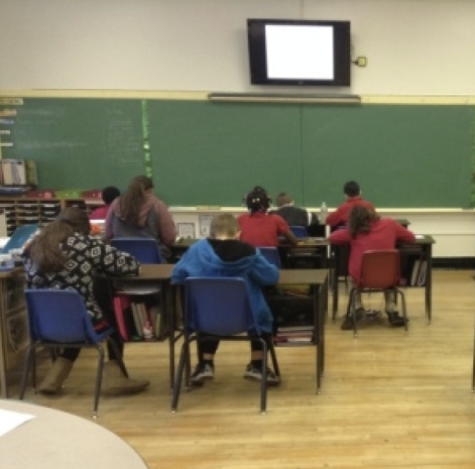 kids in a classroom